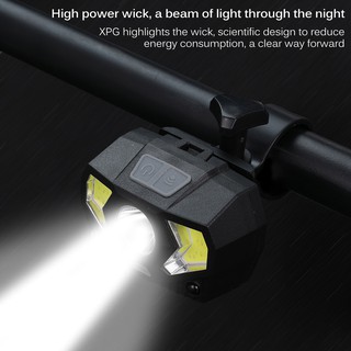 M5-Luces de ciclismo nocturna al aire libre carga USB inteligente advertencia delantera faros delanteros para bicicleta