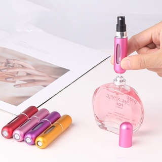 Gran venta mini botella de perfume portátil recargable de 5 ml y spray de aluminio para viaje