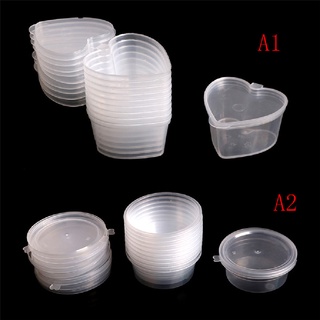 [i] 10 unids/lote plástico color plastilina transparente contenedores pegamento masilla espuma bola cajas de almacenamiento de limo de almacenamiento [caliente]