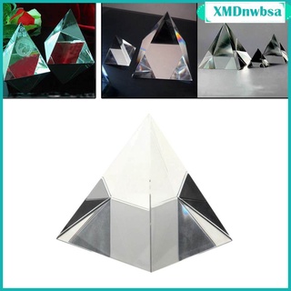 50mm Crystal Pyramid Prism Clear K9 Artificial Crystal Craft Statue Quadrangular
