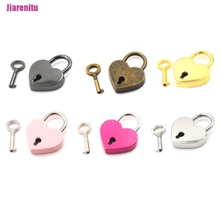 [Jiarenitu] Mini candado amor en forma de corazón candado pequeña bolsa de equipaje cerradura con llaves