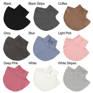 FOOT Fashion Turtleneck Ribbed Solid Color Scarf Fake Collar Detachable Women Windproof Knitted Autumn Winter Warm (5)