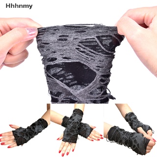Hmy> A Pair Gothic Arm Warmer Fingerless Beggar Punk Halloween Gloves Hole Cosplay well