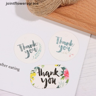 jgco 50 unids/set flor gracias paquete etiqueta de papel regalo colgante etiqueta favores de boda gracia