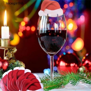 [i] 10pcs tarjeta de copa de navidad santa copa de vino decoración feliz navidad adorno [caliente]