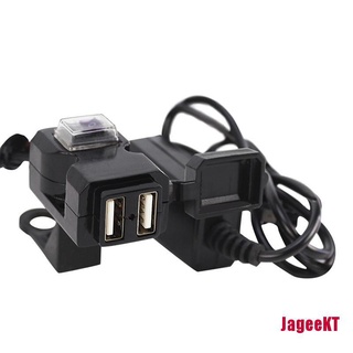 [JAGEE] cargador de manillar de motocicleta Dual USB 12V impermeable con interruptor y soportes HDY
