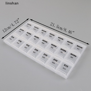 [linshan] 7 días 21 compartimentos tapa tableta píldora caja titular de la medicina contenedor caso [caliente] (9)