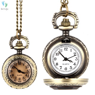 Reloj De bolsillo Vintage De cuarzo unisex con colgante De aleación De vidrio
