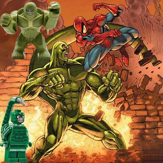 compatible con legoing minifigures vengadores escorpión seda shocker spider man spiderman bloques de construcción juguetes para niños