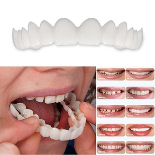 1/2 piezas de dentadura dental Smile Fit Flex cosmética dientes cómodo cubierta de chapa