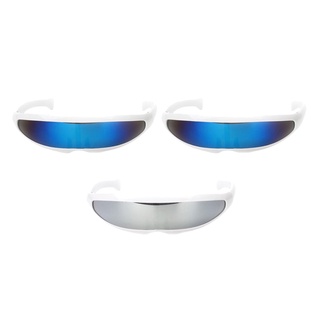3x gafas de sol futuristas estrechas monobloque alien gafas gafas niños props