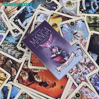 SHEN 78pcs Tarot cartas mística Manga Tarot cartas fiesta Tarot suministros inglés
