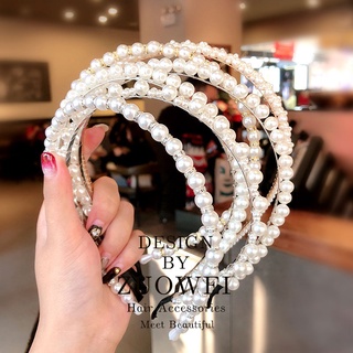 Zuowei coreano perla diadema hecha a mano con cuentas diadema moda accesorios para el cabello