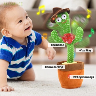 ALLSMILEE Divertido Canto Baile Cactus Juguete Bebés Imitando Repetir Hablar Regalo Lindo Electrónico Niños Peluche