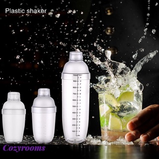 （Vehicleaccessories) Plastic Cocktail Shaker Cup Scale Wine Beverage Mixer Drink Barware Tools