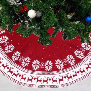 navidad de punto árbol de navidad falda creativa copo de nieve ciervo árbol de navidad falda festiva decoraciones de fiesta