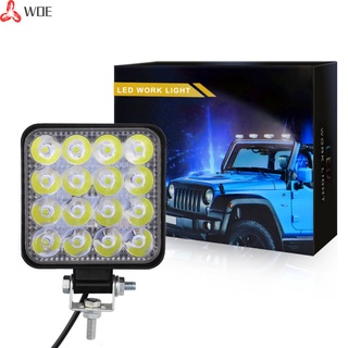 Uzi Mini 16LED 48W LED luz de trabajo cuadrado foco 12V 24V Offroad LED barra de luz para camión Offroad 4X4 4WD coche SUV ATV