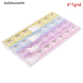 ladyhousehb 28 cell pill box todo el mes organizador de medicina semana 7 días tablet estuche de almacenamiento caliente vender