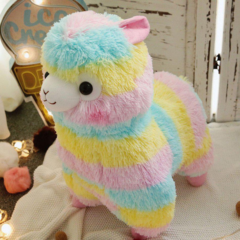 SF peluche de Alpacasso de algodón suave arco iris/juguete de peluche de Alpaca (18 cm) (2)