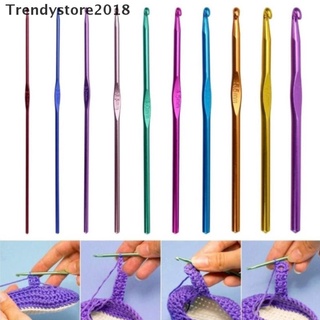 [Trendy] 100 pzs juego de agujas de costura de aluminio ganchos de ganchillo tejido tejido artesanal