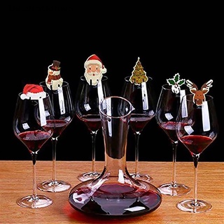 (decorationwq) 10pcs tarjeta de copa de navidad santa copa de vino decoración feliz navidad adorno en venta (5)