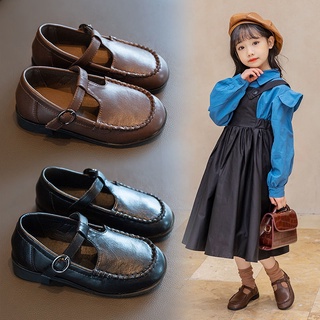 Las Niñas Zapatos De Cuero De Pequeñas Princesa 2021 Niños Negro Suela Suave Solo Bebé 2021 [vcxv146 . my21.12.3]