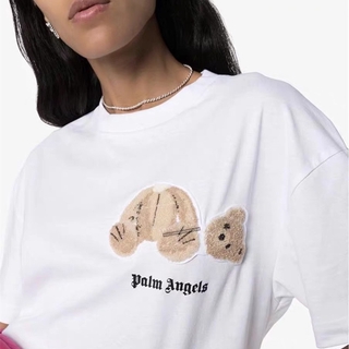 palm angels palm angel teddy bear toalla de terciopelo cortado oso hombres y mujeres camiseta de manga corta (3)