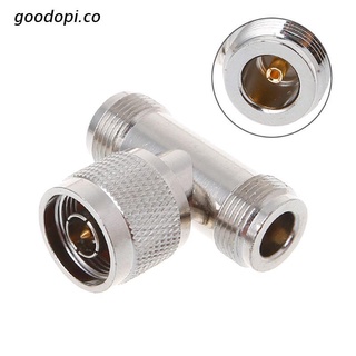 g.co T Shape N Male To 2 N Female Triple RF Connector 3-way Coaxial Adapter