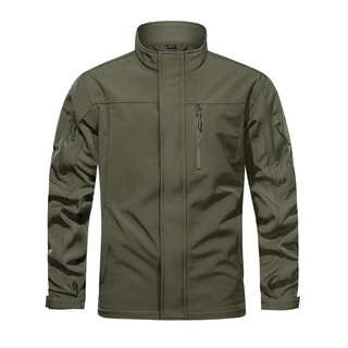 Chaquetas tácticas Softshell para hombre/chaqueta impermeable resistente al agua/chaqueta de lana forrada de senderismo/entrenamiento especial