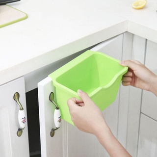 Cocina 1x puerta gabinete cesta de plástico basura colgante papelera basura caja de basura puede Y8M3 (7)