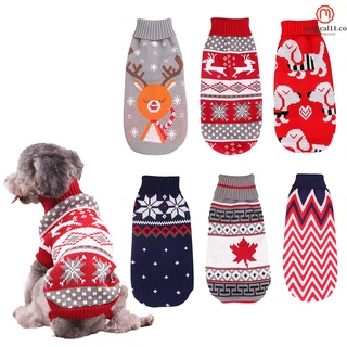 suéter de punto para mascotas, ropa de perro de navidad, duradera, suave, con estampado lindo, ropa de cachorro para mascotas