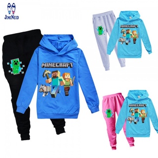 Conjunto De sudaderas con capucha y dos piezas Minecraft Universal Minecraft Conjunto De ropa para niños 100% algodón