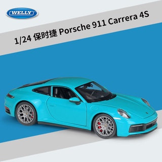 [modelo De coche]- Porsche 911 Carrera 4S modelo de coche deportivo Carrera simulación de aleación coche metal modelo decoración