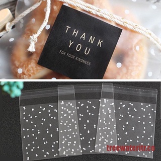 TREE 100pcs/set Gift Biscuits bag Packaging Bread Baking candy Cookies Package bag (3)