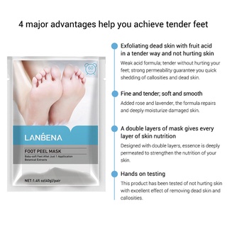 hua 1 par lanbena eliminación de la piel muerta hidratante exfoliante cubre pies cuidado de los pies (4)