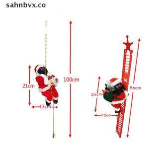 sah escalera de escalada eléctrica cuerda santa claus cuentas musicales colgantes decoración de navidad.