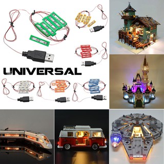 sinostore kit de iluminación led universal diy luz led para lego moc juguete ladrillos barra-tipo lámpara usb