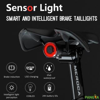 autopeças meroca inteligente de inducción de freno de bicicleta de montaña luces de carga usb bicicleta de carretera bicicleta de noche