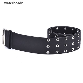(waterheadr) mujeres cuero pu ojales cintura cinturones arnés ancho punk hebilla ajustable cinturón en venta