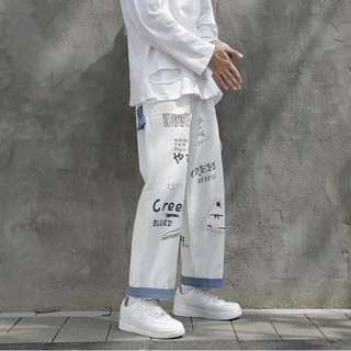 2023 Nuevos Vaqueros Rectos De Mezclilla Para Hombres Gráficos Impresos Jeans Streetwear Hombre Wildleg Pantalones Hip Hop Coreano Harajuku De Moda (3)