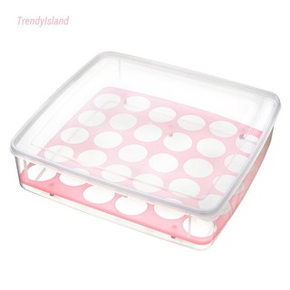 Caja de huevos de plástico transparente de 30 rejillas para refrigerador, recipiente de almacenamiento de alimentos TRE