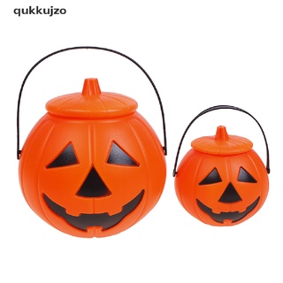 [qukk] halloween christams party props plástico calabaza cubo caramelo caja de halloween decoración 458co