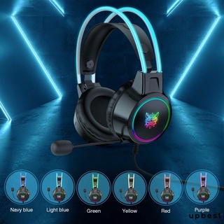 Onikuma X15pro - auriculares profesionales para juegos, sonido envolvente, música, micrófono, RGB MM, auriculares con cable para PC Xbox PS4 upbest