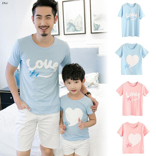 Camiseta Combinada Para parejas con estampado De letras/amor