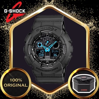 💥PROMOCIÓN💥Original g shock reloj para hombre, reloj de pulsera deportivo, 200m, resistente al agua, de cuarzo, Relojes de Hombre, GA-100C-8A