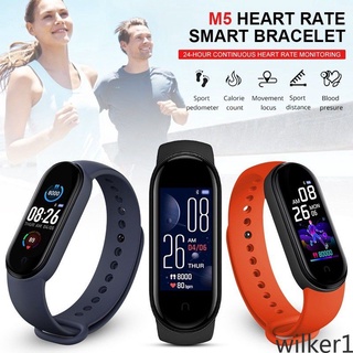 2021 nuevo reloj inteligente M5/pulsera inteligente/rastreador de ejercicios/Monitor de presión arterial/ritmo cardíaco/pantalla a Color IP67 wilker1