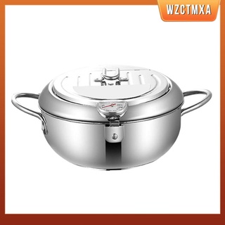 Wzctmxa herramientas De cocina De acero inoxidable con control De Temperatura De inducción eléctrica gas Uso Fryer Pan