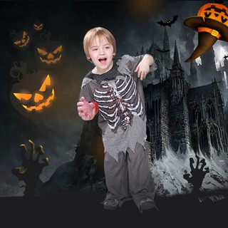 Esqueleto Zombie niño disfraces de Halloween disfraz para niños miedo carnaval fiesta cráneo fantasma Horror Cosplay
