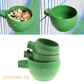 ynxxxx Mini Parrot Food Water Bowl Feeder Plastic Pigeons Birds Cage Sand Cup Feeding