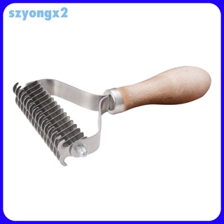 [Szyongx2] Cepillo de aseo para mascotas, peine seguro, rastrillo para cabello (4)